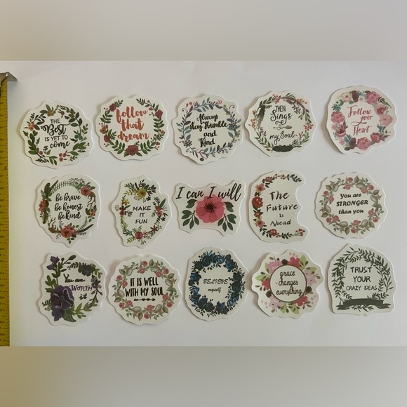 None Other - Motivational Vinyl Stickers Bundle - 15 New Stickers Total